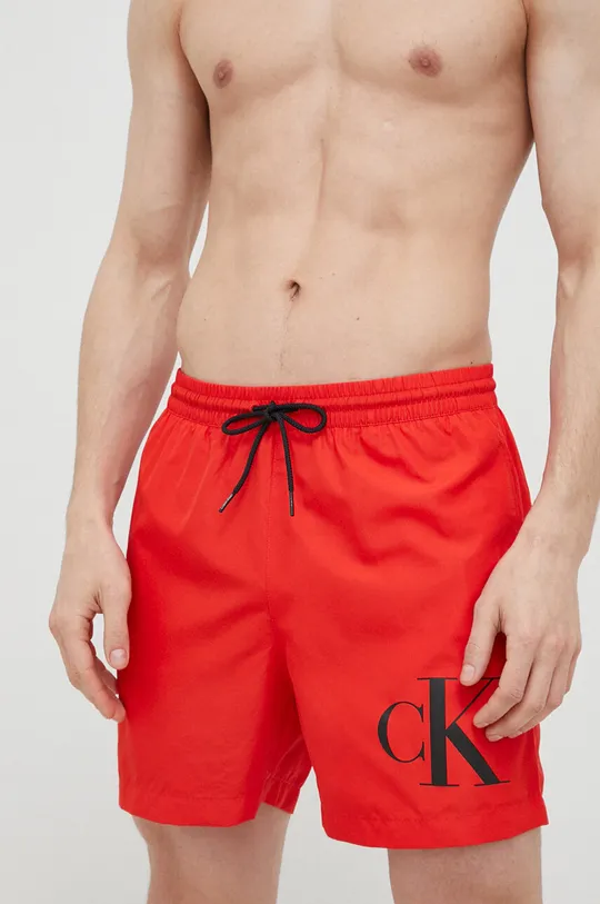Kratke hlače za kupanje Calvin Klein crvena