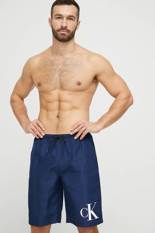 Kratke hlače za kupanje Calvin Klein mornarsko plava