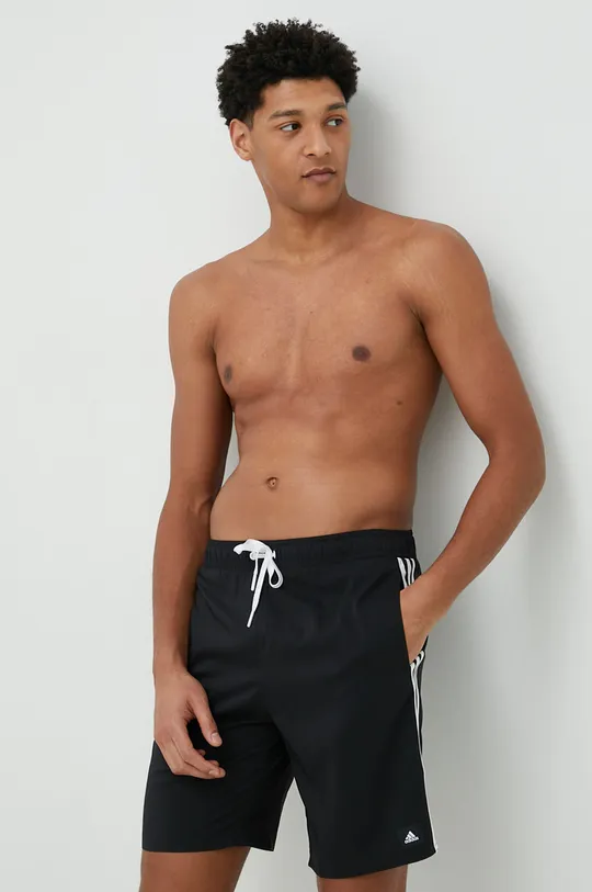 Kratke hlače za kupanje adidas Performance 3-Stripes CLX crna