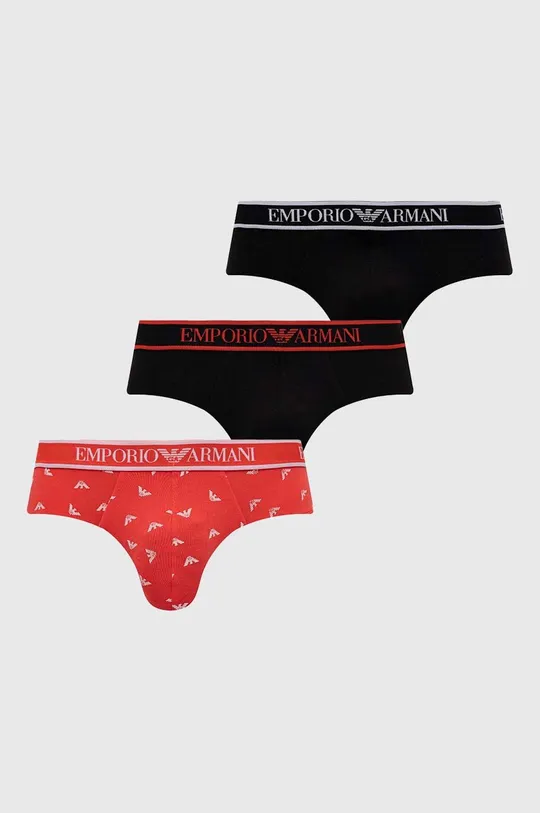 czerwony Emporio Armani Underwear slipy 3-pack Męski