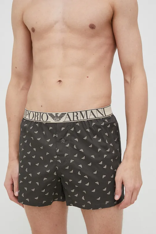 Bombažne bokserke Emporio Armani Underwear siva