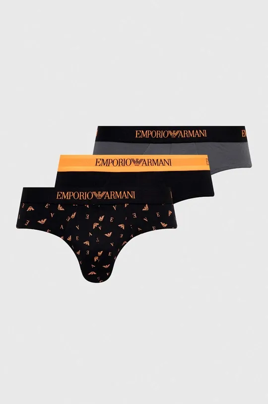 czarny Emporio Armani Underwear  3-pack Męski