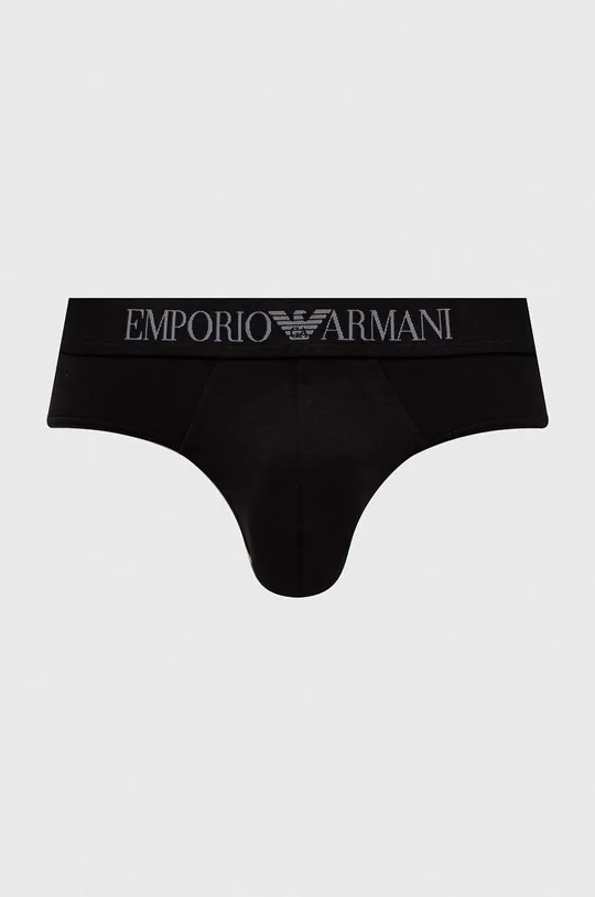 Slip gaćice Emporio Armani Underwear 2-pack  Temeljni materijal: 94% Pamuk, 6% Elastan Traka: 67% Poliamid, 21% Poliester, 12% Elastan