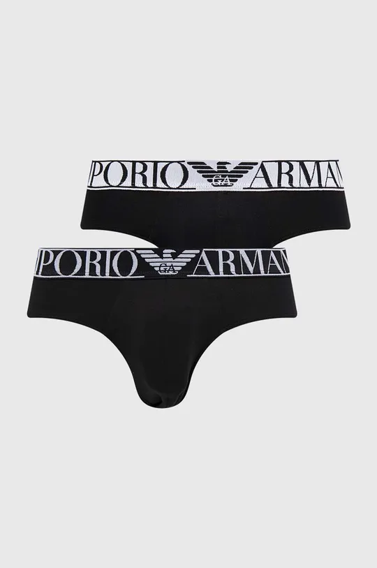 μαύρο Σλιπ Emporio Armani Underwear 2-pack Ανδρικά