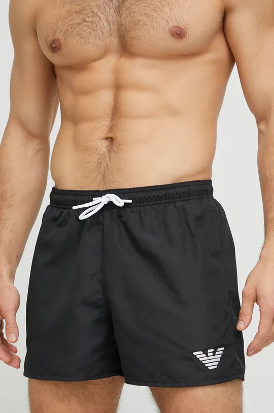 černá Plavkové šortky Emporio Armani Underwear Pánský
