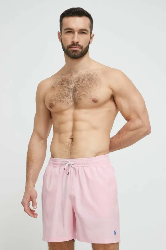 Plavkové šortky Polo Ralph Lauren ružová