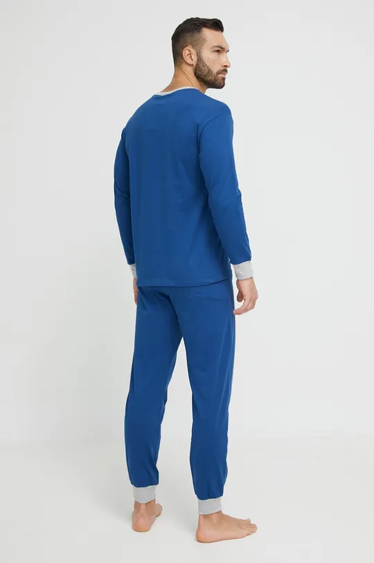 Βαμβακερές πιτζάμες United Colors of Benetton σκούρο μπλε