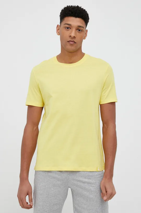 United Colors of Benetton piżama bawełniana żółty