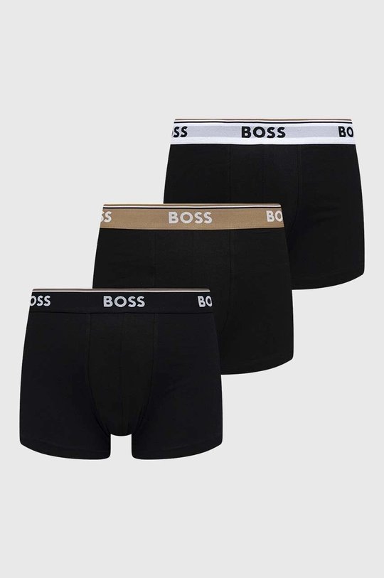 μαύρο Μποξεράκια BOSS 3-pack Ανδρικά