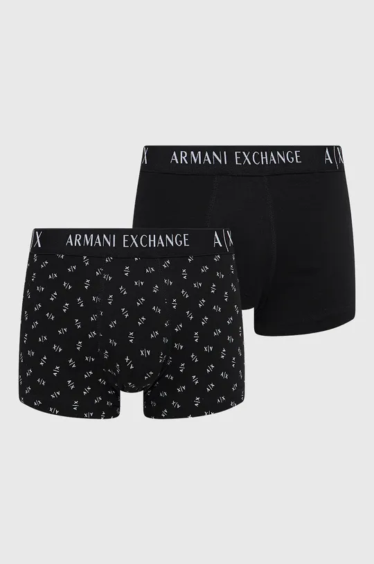 črna Boksarice Armani Exchange 2-pack Moški