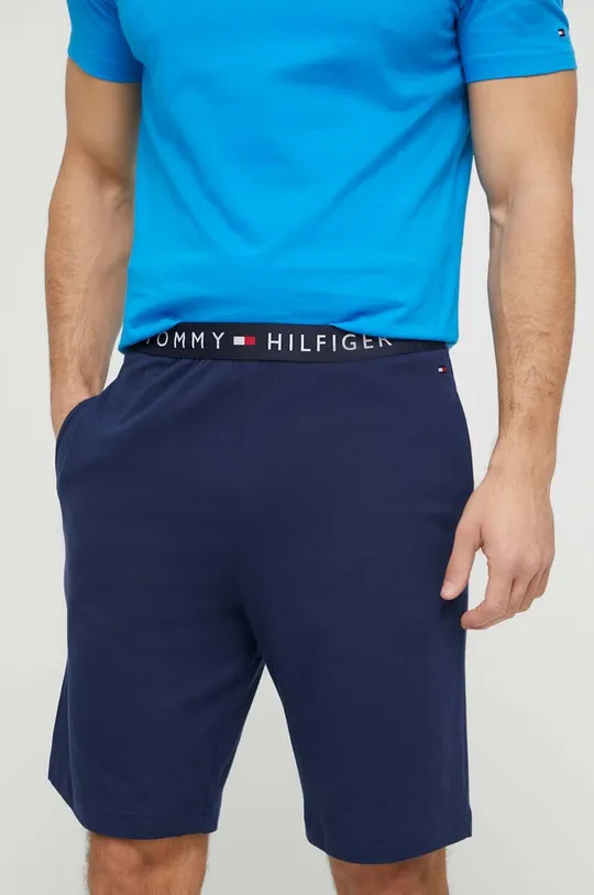 niebieski Tommy Hilfiger piżama bawełniana