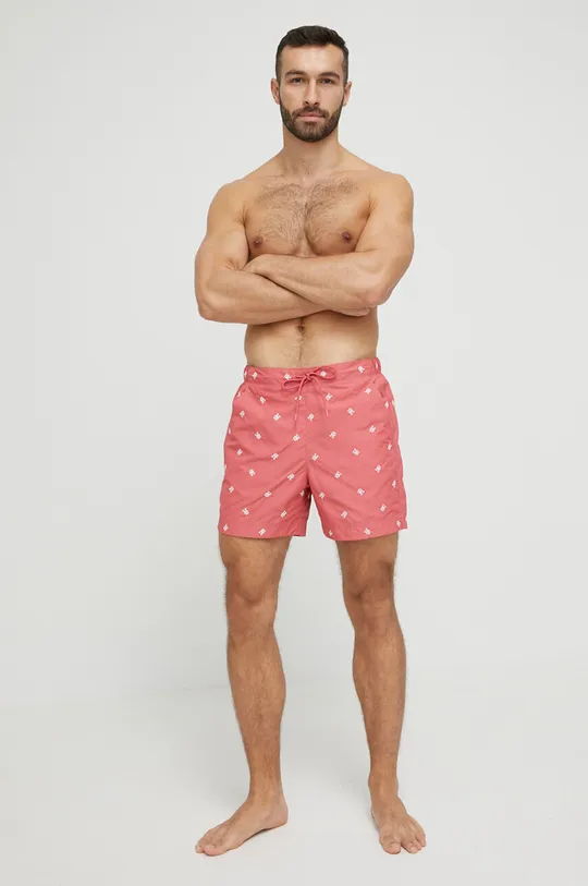Plavkové šortky Tommy Hilfiger ružová