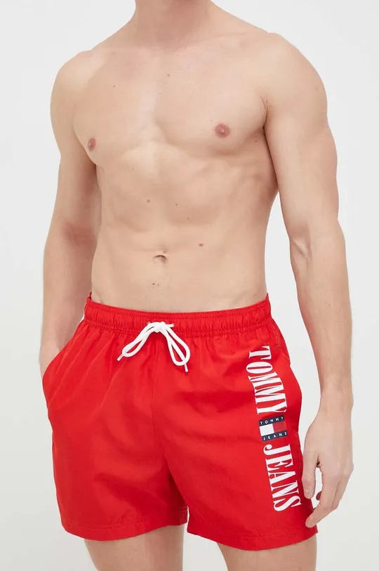 Σορτς κολύμβησης Tommy Jeans κόκκινο