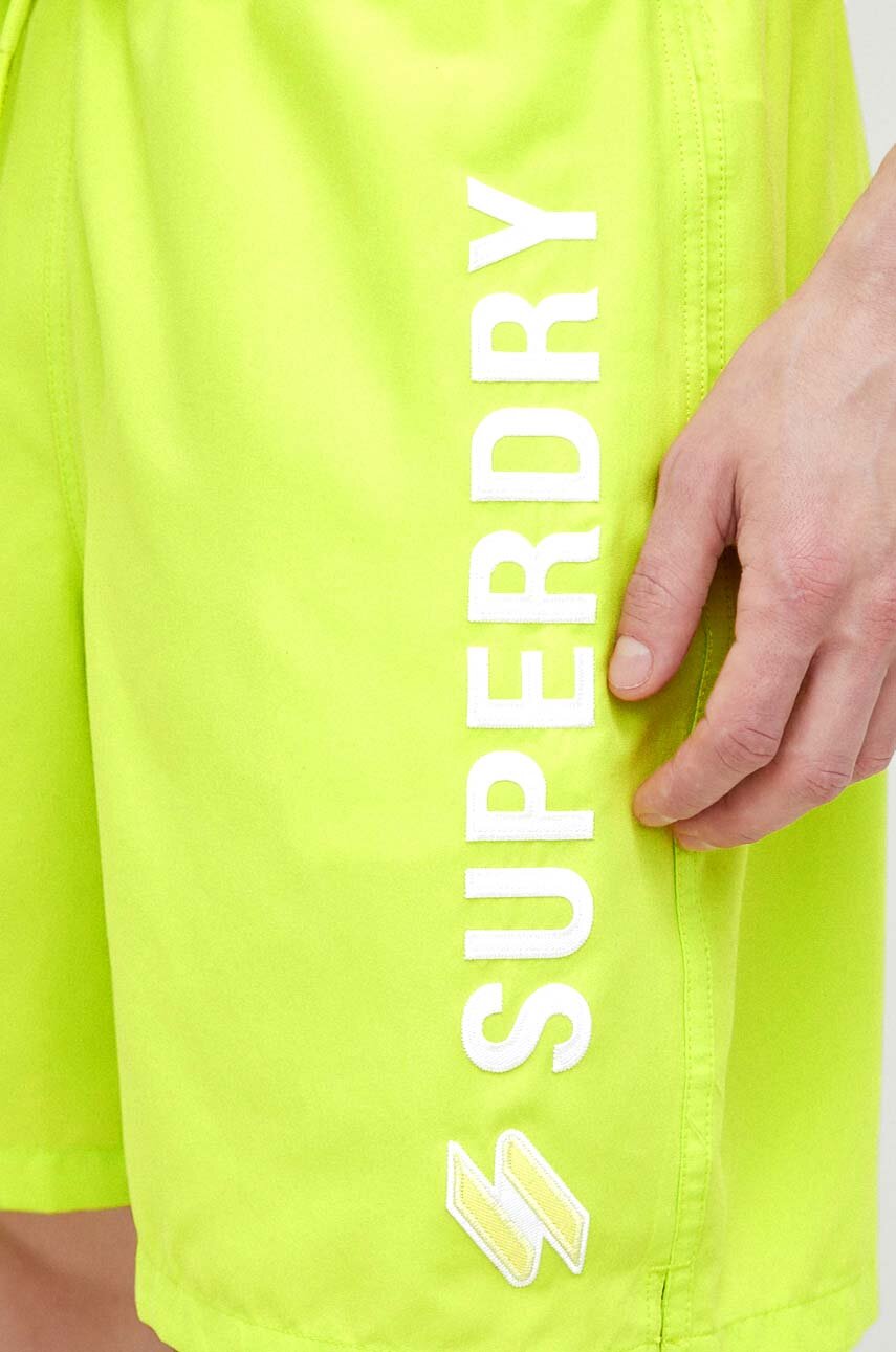 žlutě zelená Plavkové šortky Superdry