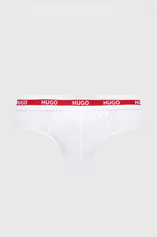HUGO slipy 3-pack biały