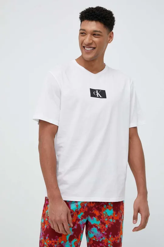 Calvin Klein Underwear piżama bawełniana biały