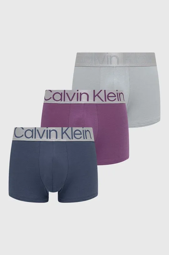 oceľová modrá Boxerky Calvin Klein Underwear 3-pak Pánsky