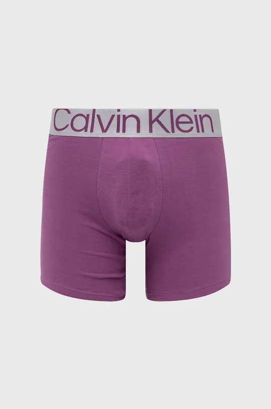 Boksarice Calvin Klein Underwear 3-pack vijolična