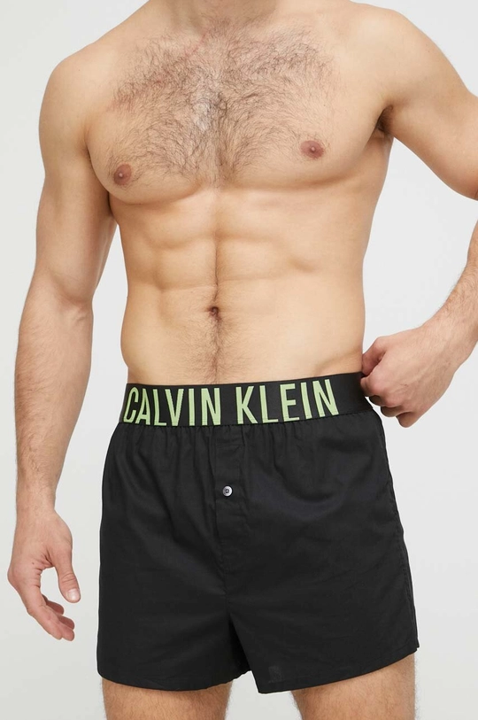 Bombažne boksarice Calvin Klein Underwear 2-pack črna