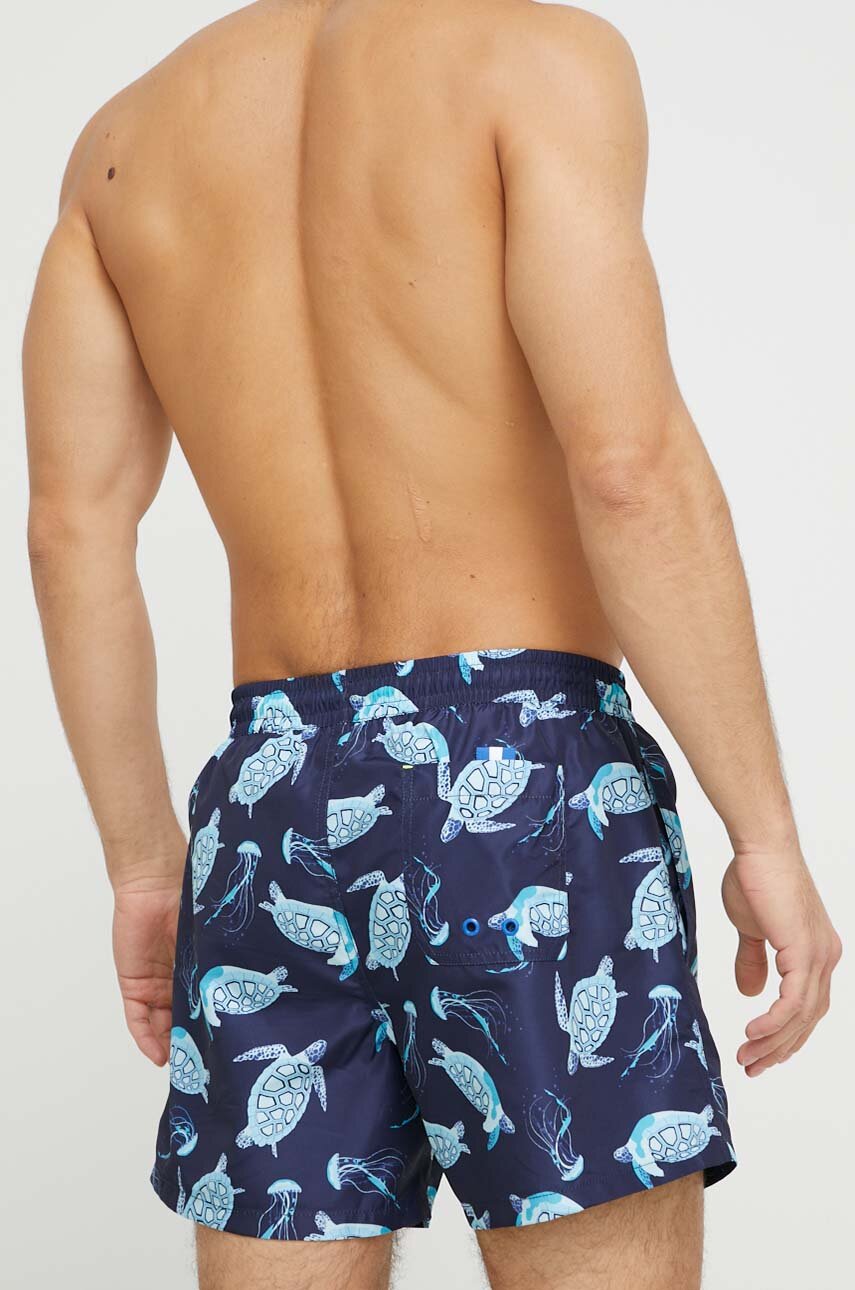 Pantaloncini Da Bagno Con Cordoncino Medio - CK Monogram Calvin Klein® | KM0KM01101CEF - Foto 5