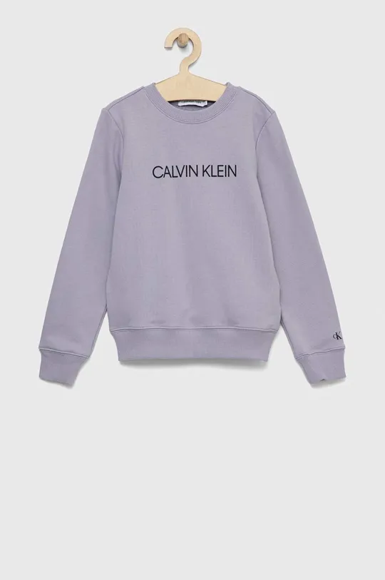 μωβ Παιδική βαμβακερή μπλούζα Calvin Klein Jeans Για αγόρια