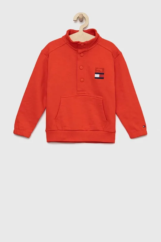 κόκκινο Παιδική βαμβακερή μπλούζα Tommy Hilfiger Για αγόρια