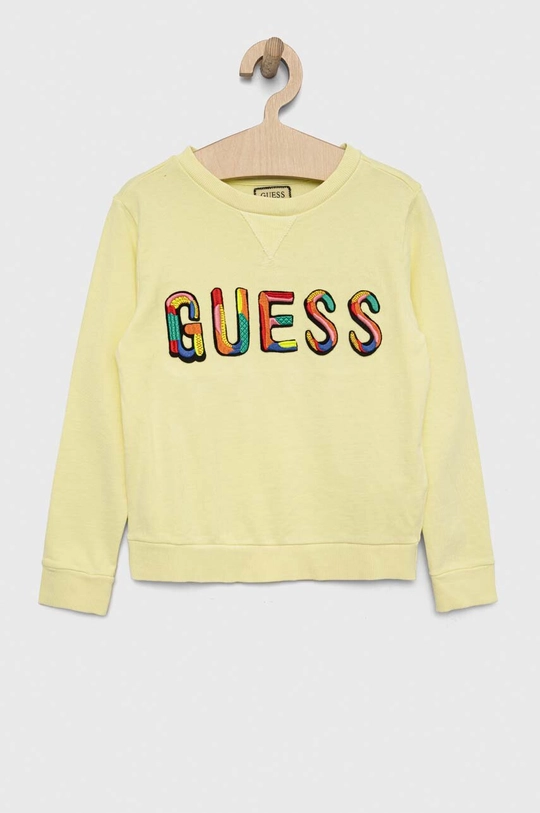 Дитяча бавовняна кофта Guess зелений