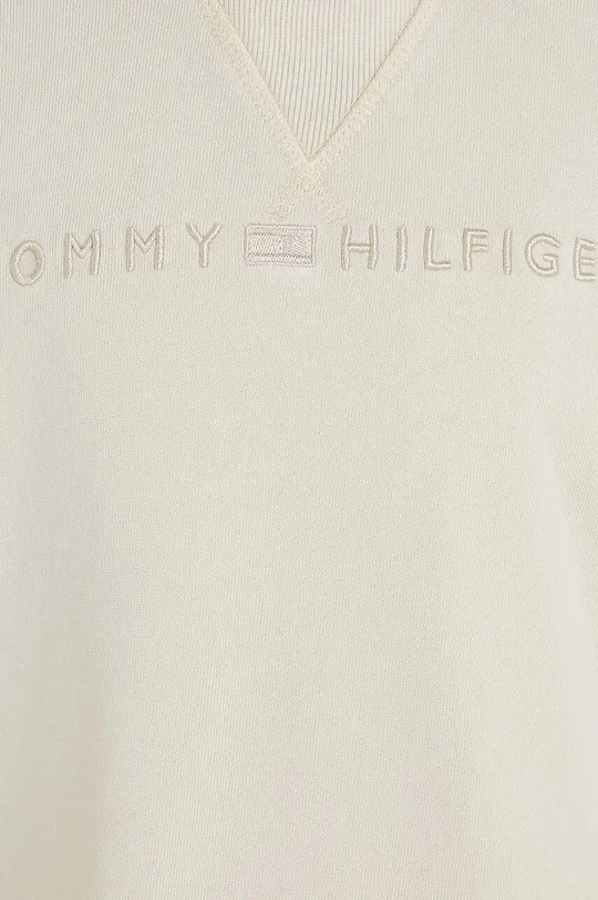 bézs Tommy Hilfiger gyerek melegítőfelső pamutból