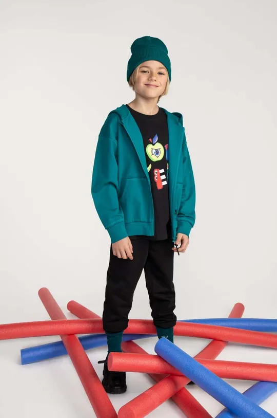 τιρκουάζ Παιδική βαμβακερή μπλούζα Coccodrillo Για αγόρια