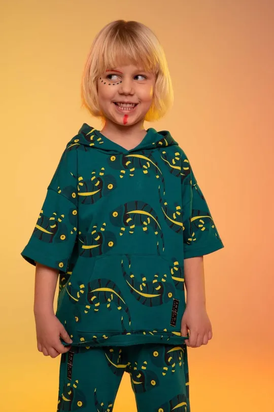 τιρκουάζ Παιδική βαμβακερή μπλούζα Coccodrillo Για αγόρια