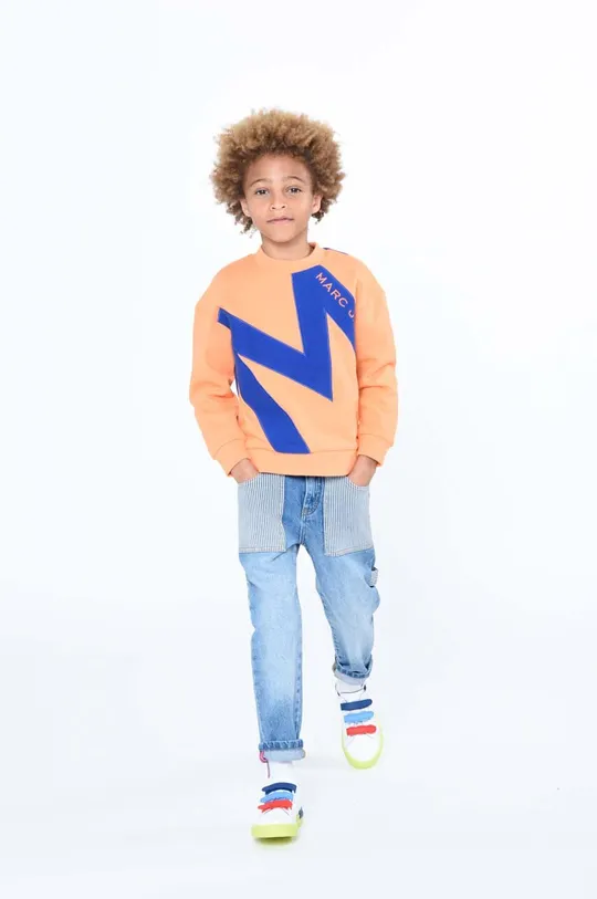 πορτοκαλί Παιδική βαμβακερή μπλούζα Marc Jacobs Για αγόρια