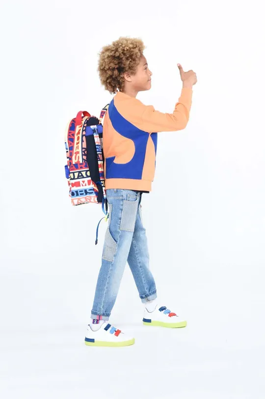 Otroški bombažen pulover Marc Jacobs oranžna