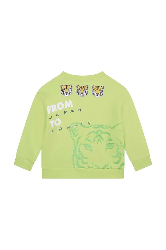 Παιδική βαμβακερή μπλούζα Kenzo Kids πράσινο