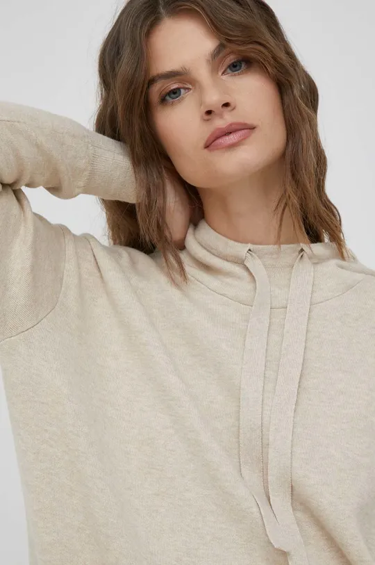 bézs Calvin Klein pulóver kasmír keverékkel