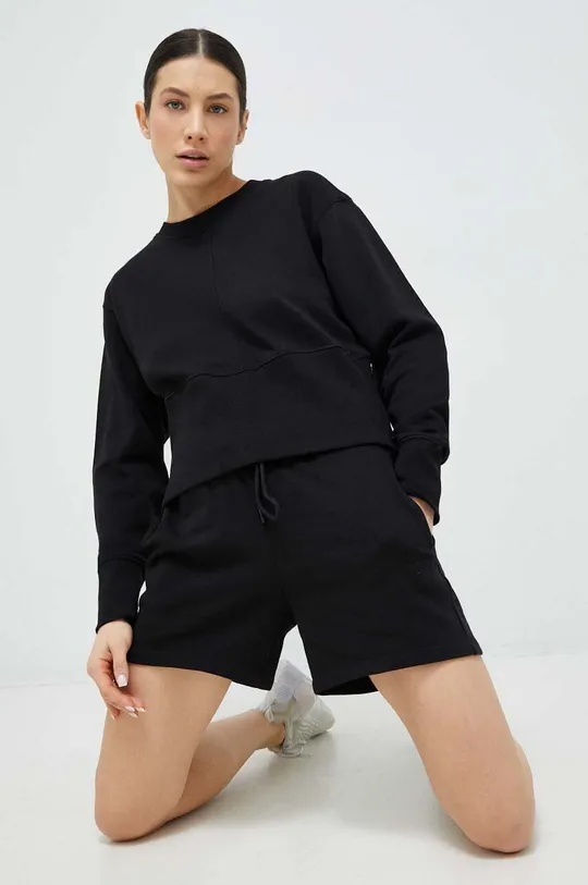 μαύρο Βαμβακερή μπλούζα DKNY Γυναικεία