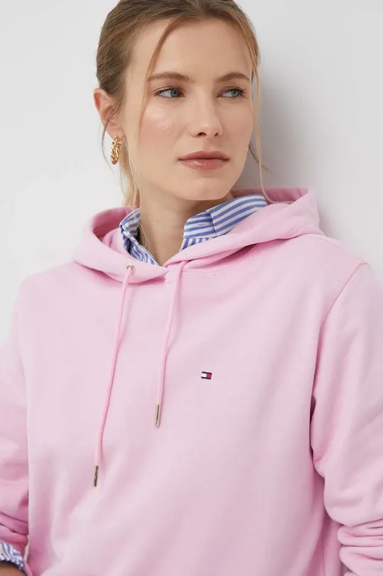 ροζ Βαμβακερή μπλούζα Tommy Hilfiger Γυναικεία