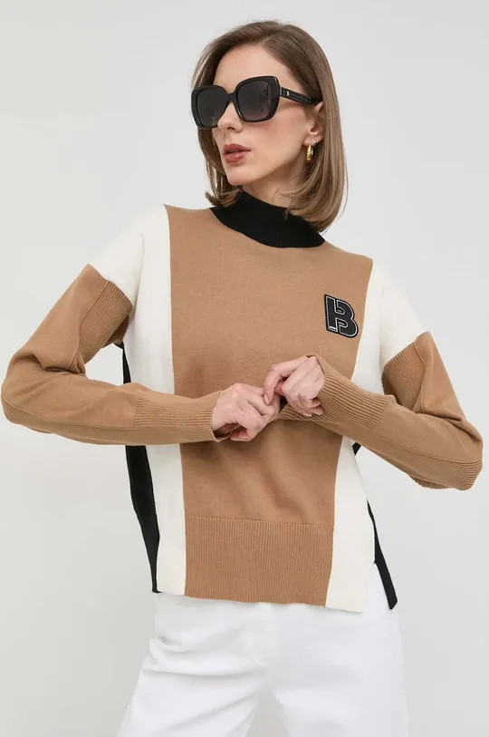 πολύχρωμο Βαμβακερό πουλόβερ BOSS Γυναικεία