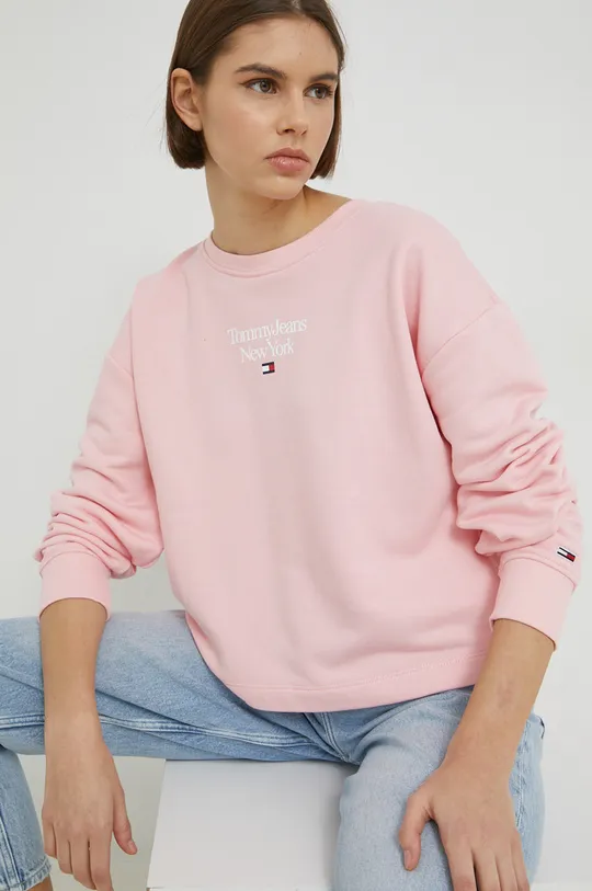 ροζ Μπλούζα Tommy Jeans Γυναικεία