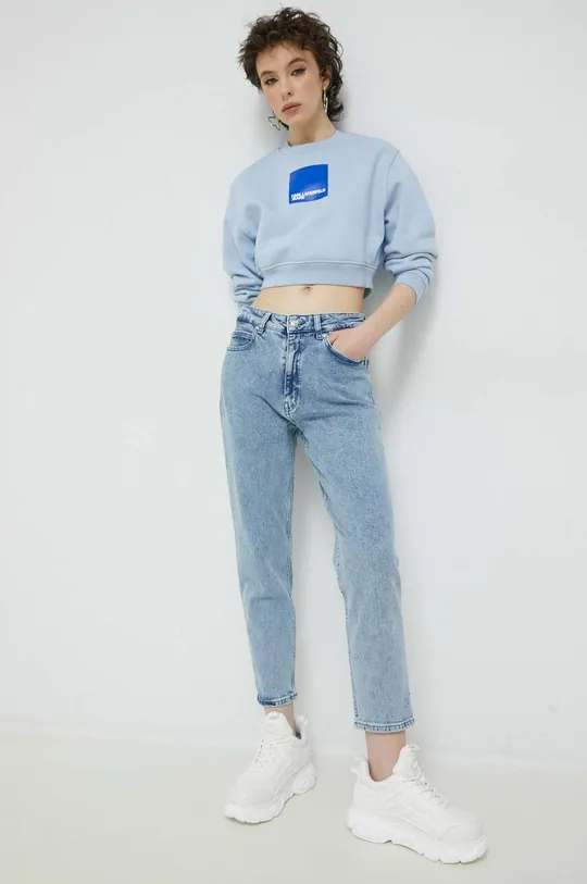 Pulover Karl Lagerfeld Jeans modra