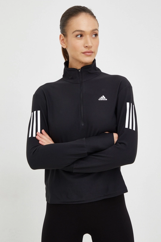 Dukserica za trčanje adidas Performance own the run crna