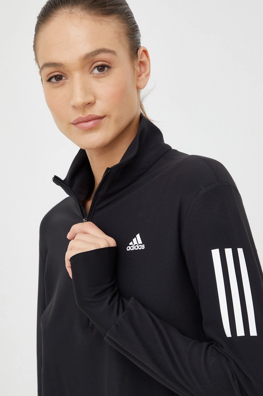 чёрный Толстовка для бега adidas Performance own the run