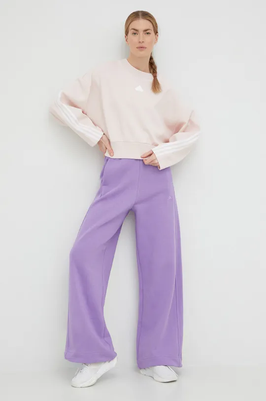 adidas spodnie dresowe fioletowy
