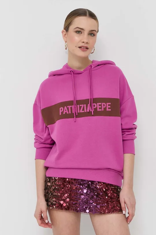 fioletowy Patrizia Pepe bluza bawełniana Damski