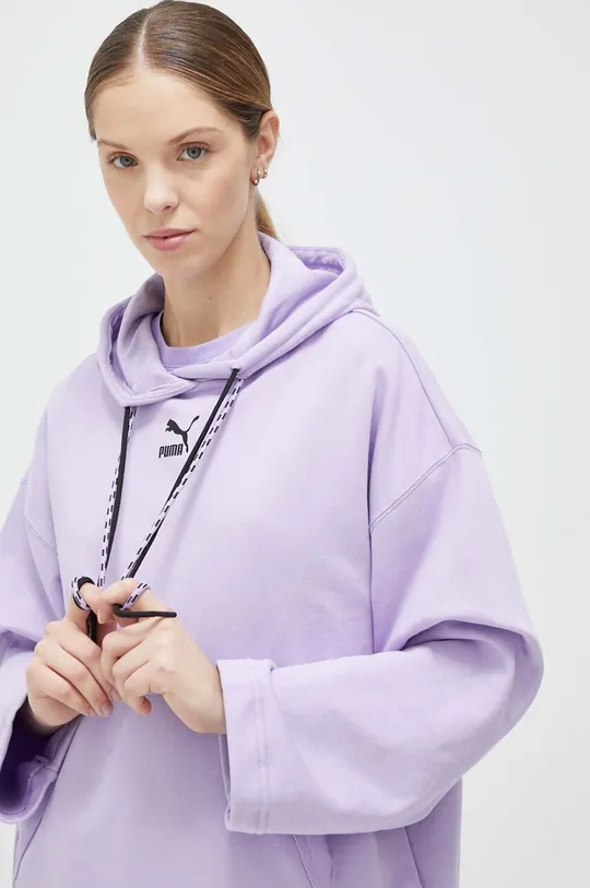 фиолетовой Хлопковая кофта Puma Женский