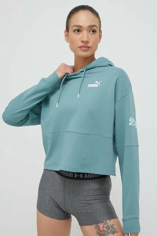 zelena Bombažen pulover Puma Ženski