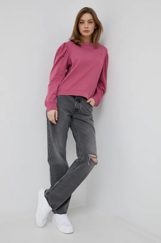 Βαμβακερή μπλούζα Pepe Jeans Laetitia ροζ