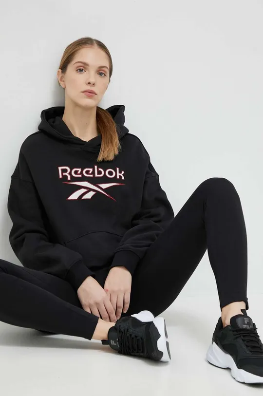črna Bluza Reebok Classic Ženski