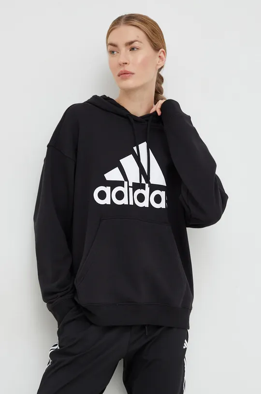 črna Bombažen pulover adidas Ženski