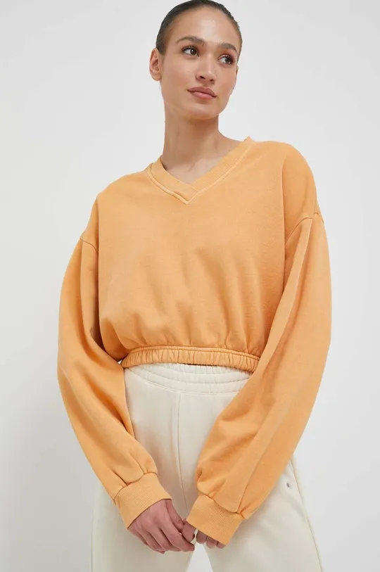 πορτοκαλί Βαμβακερή μπλούζα Reebok Classic Γυναικεία