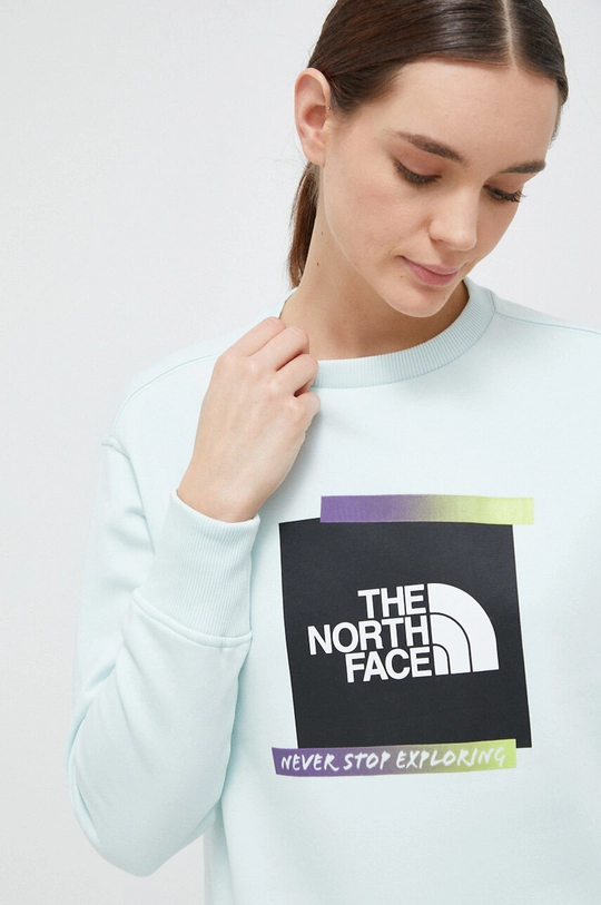 turkusowy The North Face bluza Damski